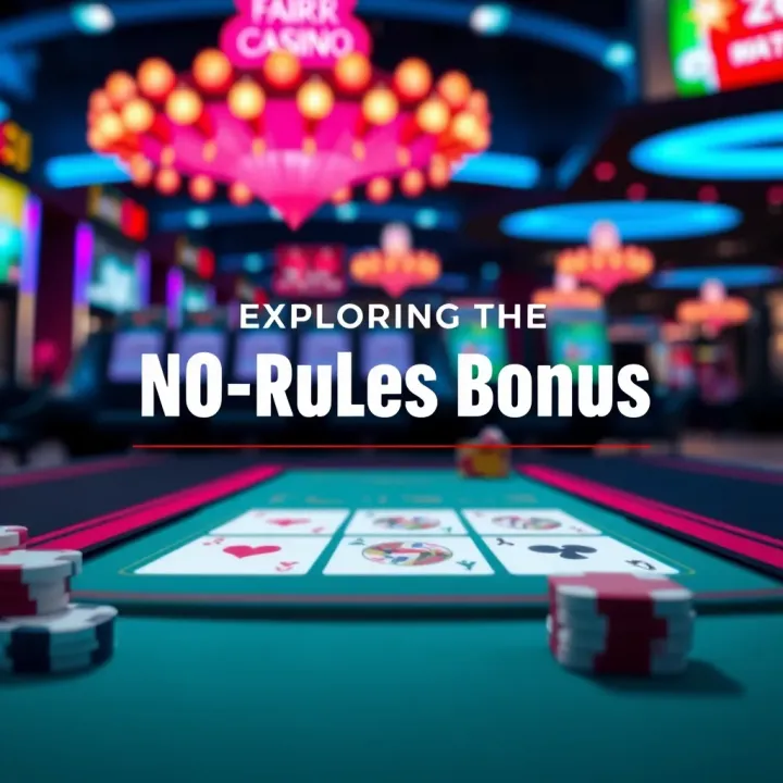 Illustration showing the concept of a casino bonus without traditional restrictions, highlighting freedom and flexibility