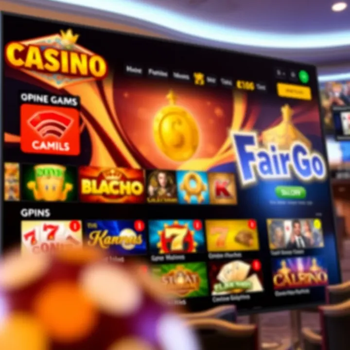 Screenshot of Fair Go Casino homepage highlighting game selection and user interface