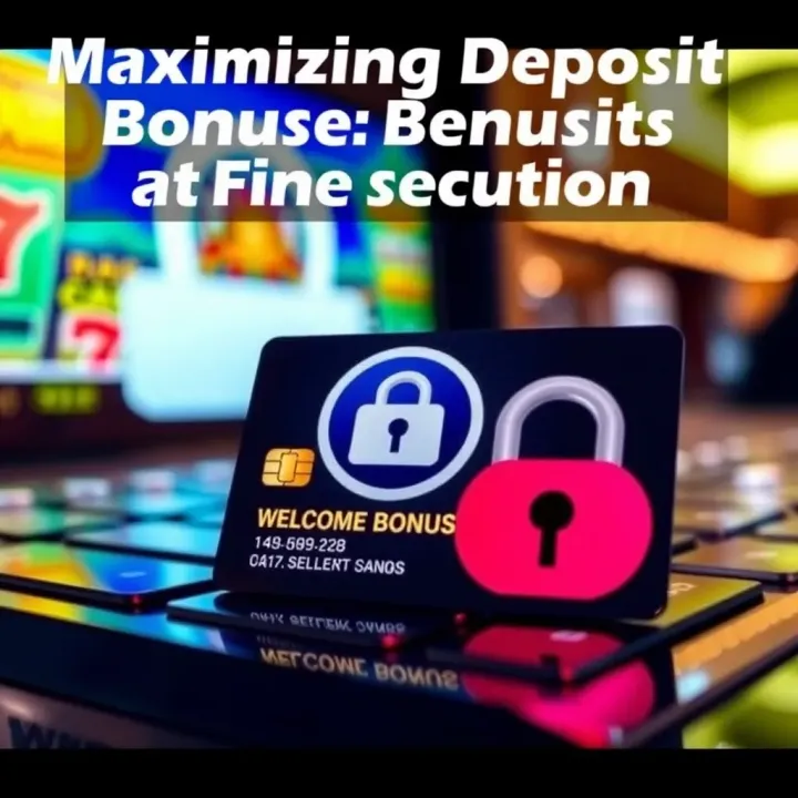 Graphic depicting a secure transaction with a credit card and a casino welcome bonus icon