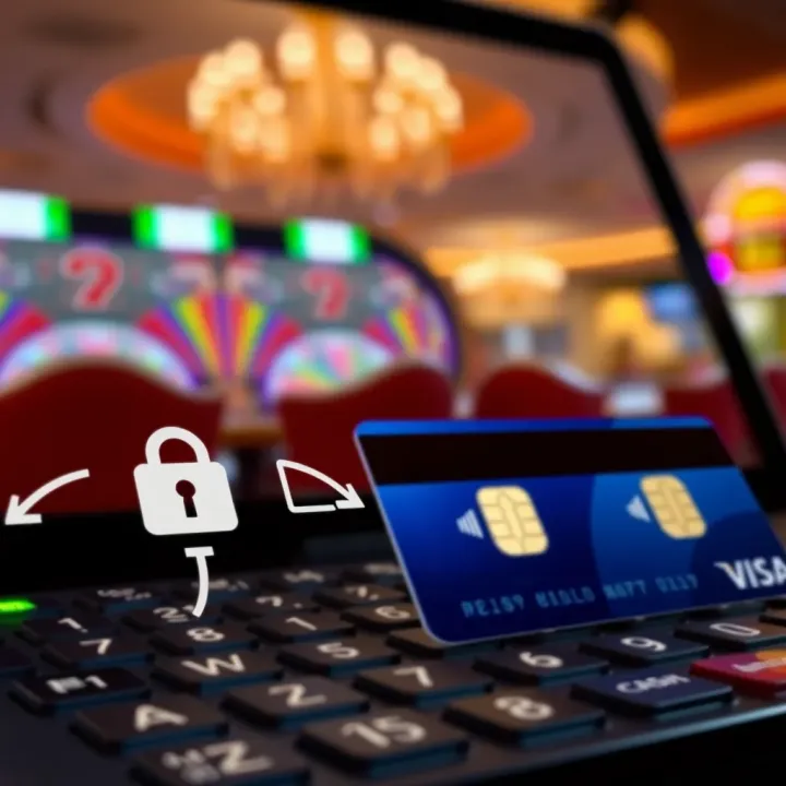 Digital wallet and credit card icons illustrating secure payment methods for online gambling