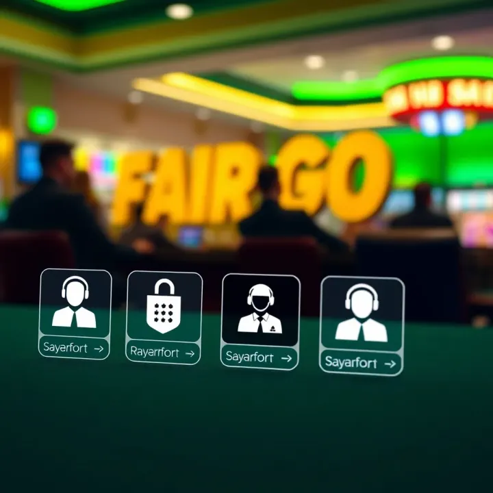Secure online payment options and customer support icons representing safety and assistance at Fair Go Casino