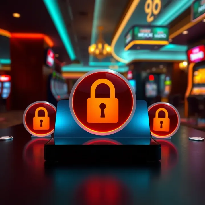Secure payment methods icons representing online transactions at a casino