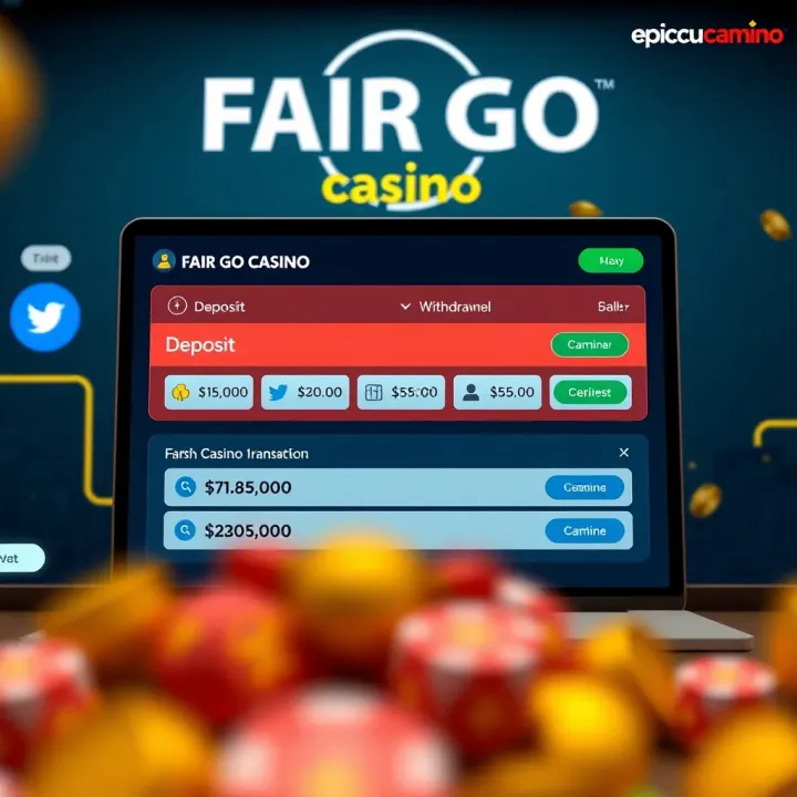 Secure online transaction interface showing deposit and withdrawal options at Fair Go Casino