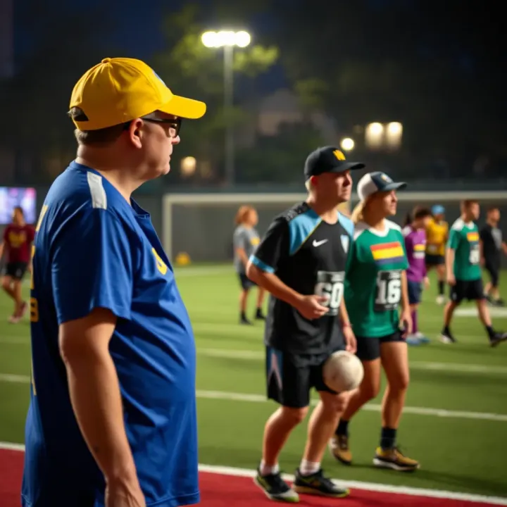 Community members participating in a local sports event promoting equality and inclusiveness