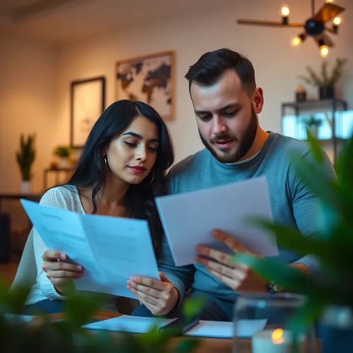 Legal Rights and Relationship Recognition for Fiancé Couples in Australia Couple reviewing legal documents together in a home setting