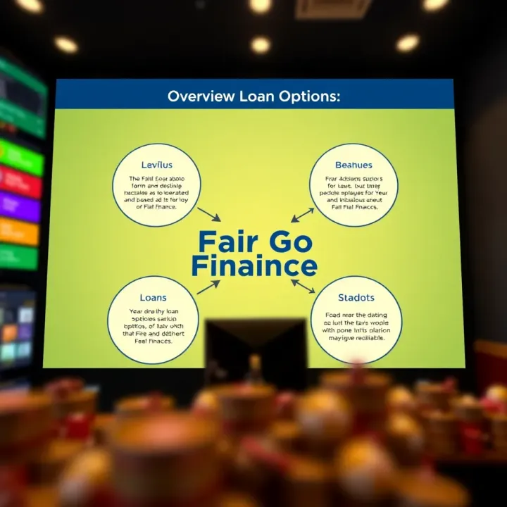 Diagram showing different loan options available through Fair Go Finance