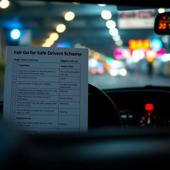 Checklist highlighting eligibility criteria and safe driving tips for Victoria's insurance discount program