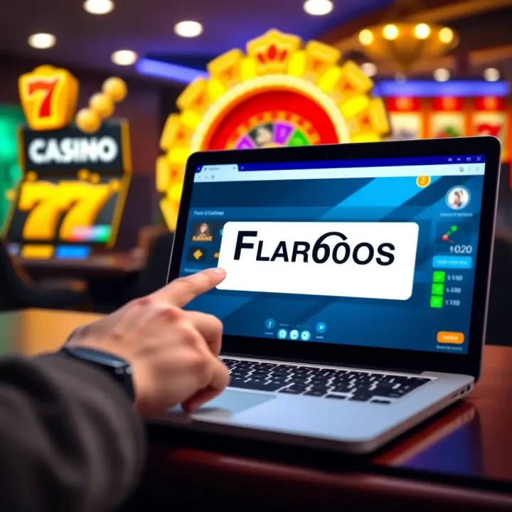 Illustration of a digital code being entered on a laptop with casino symbols in the background
