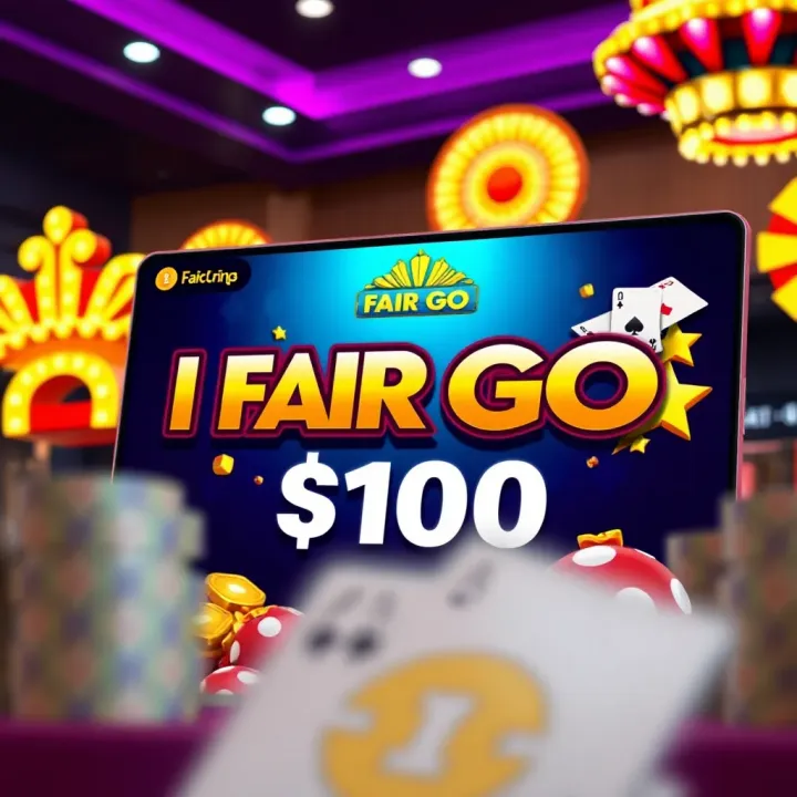 Illustration of a vibrant casino interface showcasing a free chip promotion