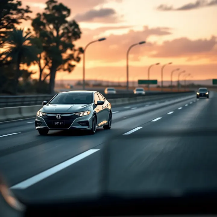 Car on a clear highway symbolizing safe driving in New South Wales