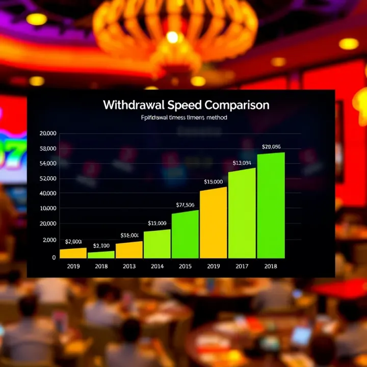 Graph comparing withdrawal speed differences among various payment options
