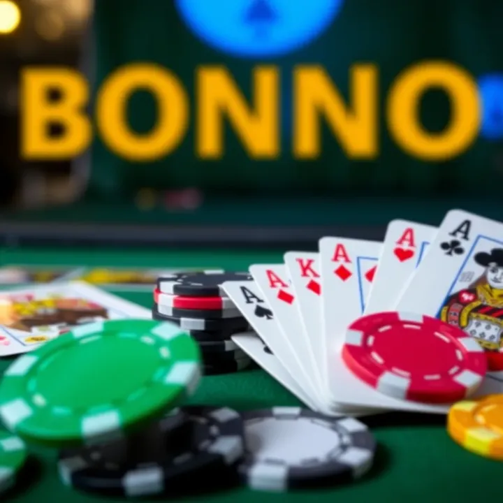 Digital bonus codes and promotional offers displayed with casino chips and cards