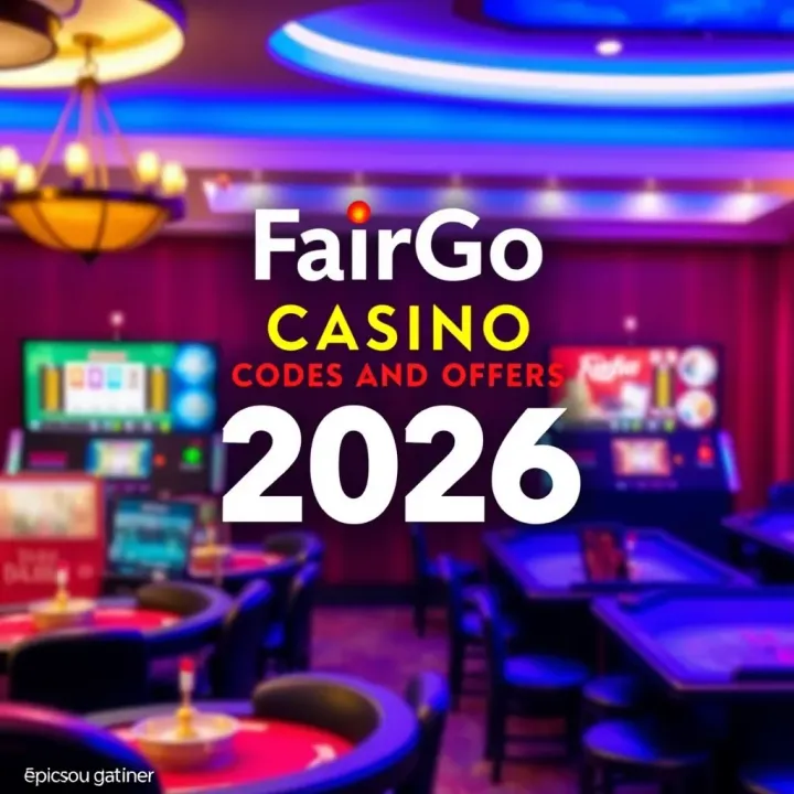Illustration of FairGo Casino promotional banner highlighting exclusive bonus codes and offers for 2026