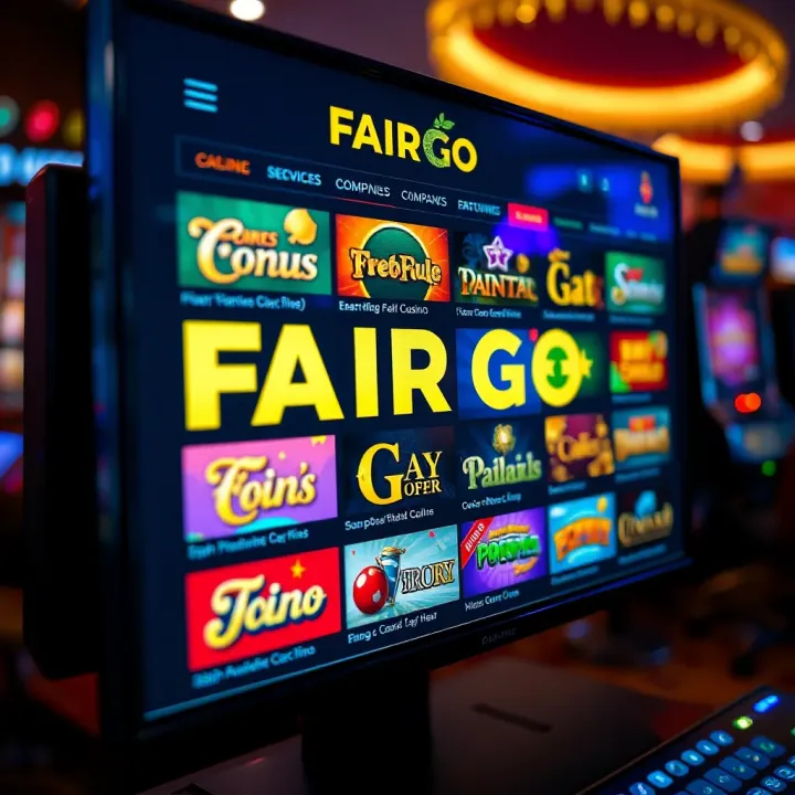 Illustration showing a variety of Fair Go Casino coupon codes on a digital screen