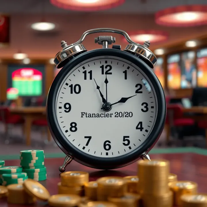 Illustration of a clock with financial icons representing loan application timing