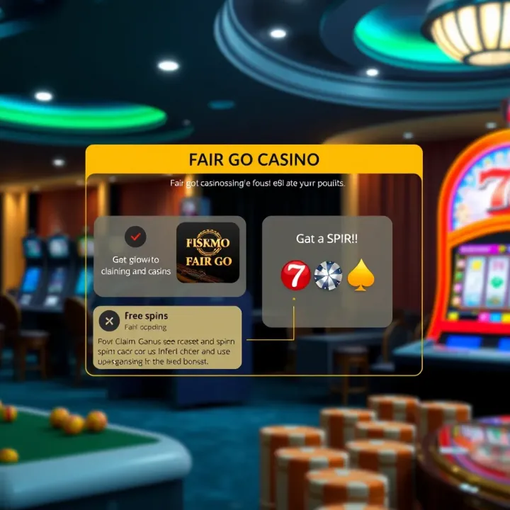 Diagram explaining how to claim and use free spins bonus at Fair Go Casino