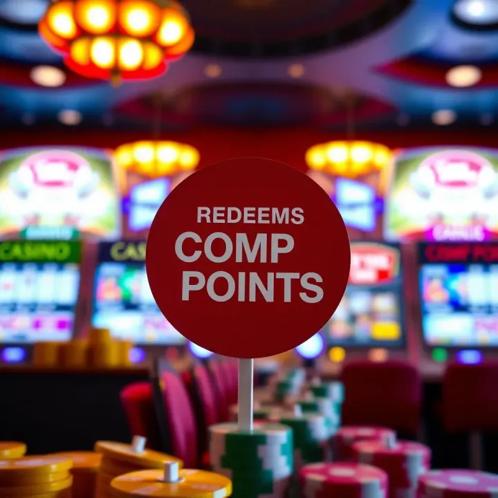 Illustration of redeeming casino comp points for prizes and benefits