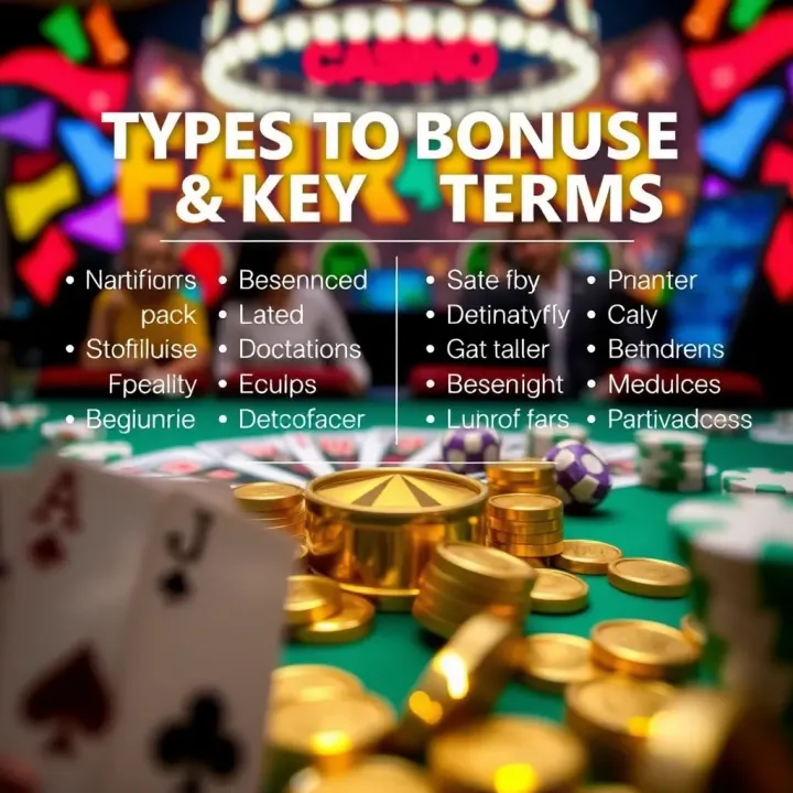 Visual representation of various casino bonuses and terms related to Fair Go Casino offers