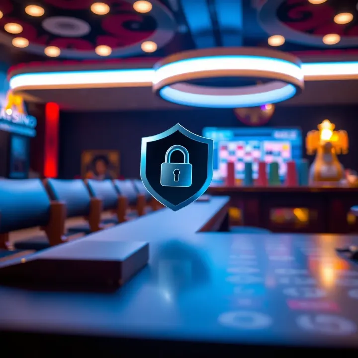 Digital representation of online casino security measures protecting user data