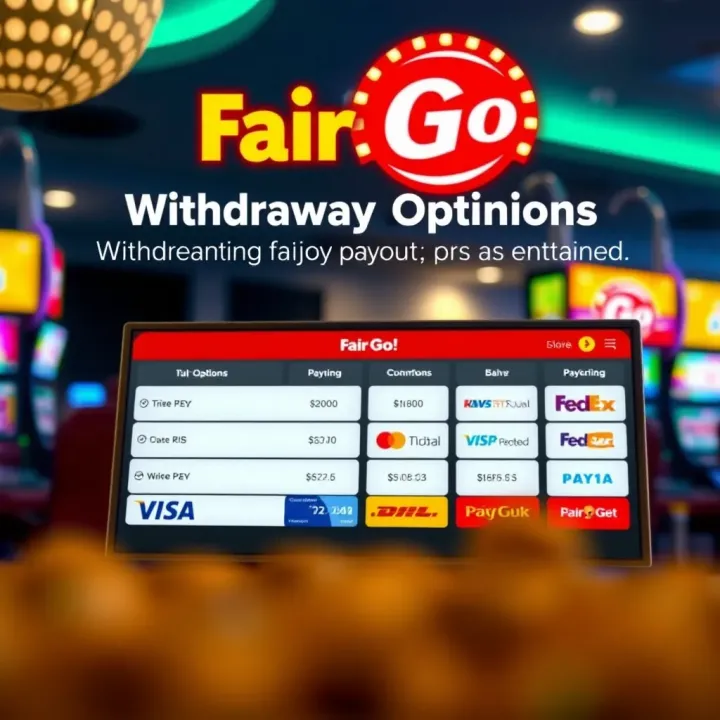 Illustration showing digital casino payout options with various payment methods