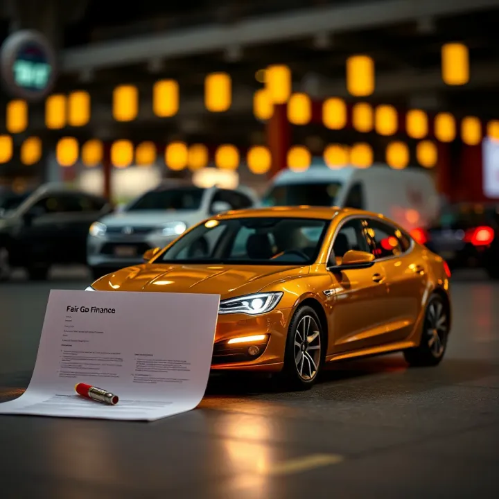 Accessible Car Loans with Fair Go Finance Illustration of a car and a contract symbolizing accessible car loans in Australia