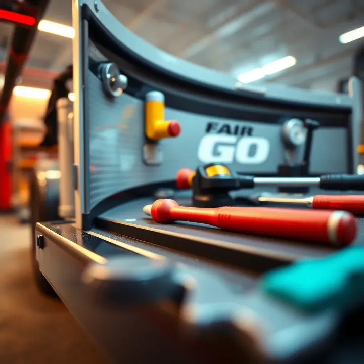 Close-up of a Fair Go trailer's maintenance with tools highlighting upkeep and legal compliance