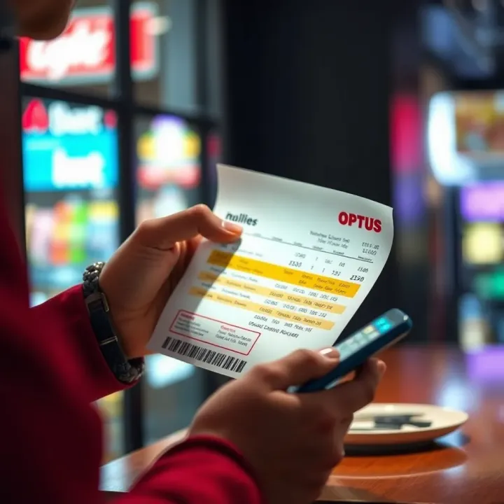 Customer reviewing mobile phone bill for clarity and accuracy under fair billing policy